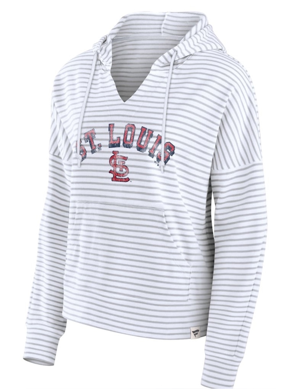 Fanatics Women's Size‎ XL St. Louis Cardinals White Striped Arch Pullover Hoodie